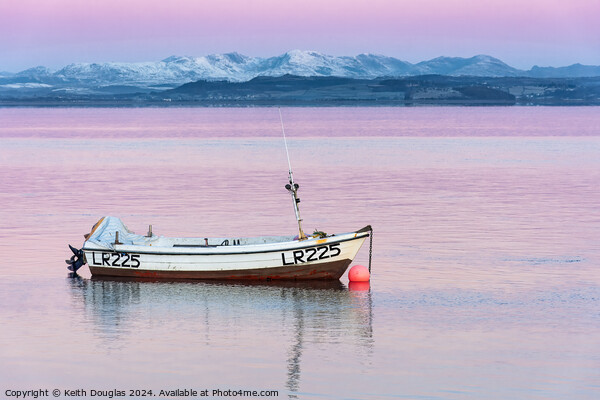 Morecambe Bay - boat at dawn Picture Board by Keith Douglas