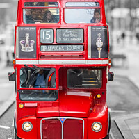 Buy canvas prints of Red London Bus to Trafalgar Square Isolations by Keith Douglas