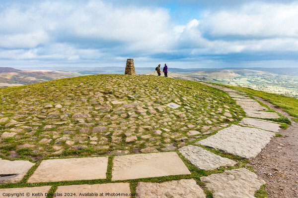 Mam Tor Summit in Derbyshire Picture Board by Keith Douglas