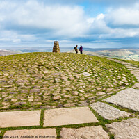 Buy canvas prints of Mam Tor Summit in Derbyshire by Keith Douglas
