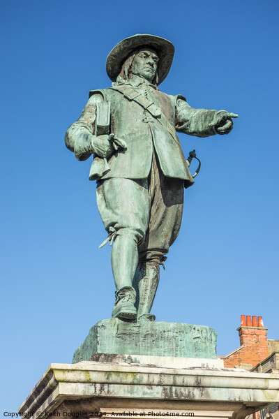 Statue of Oliver Cromwell in St Ives Picture Board by Keith Douglas