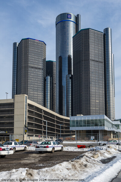 The GM Renaissance Centre, Detroit, USA Picture Board by Keith Douglas