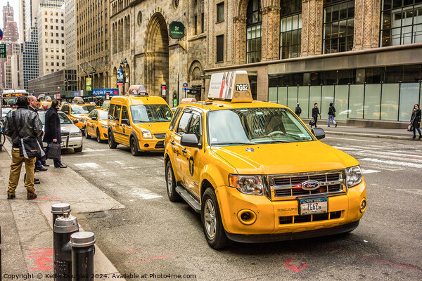 Yellow taxis in New York City  Picture Board by Keith Douglas