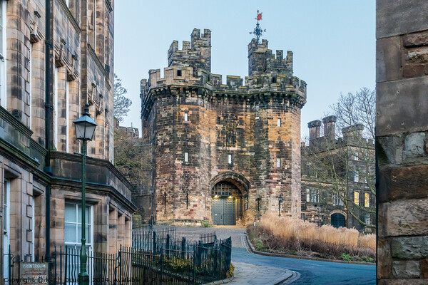 Lancaster Castle in the Winter Picture Board by Keith Douglas