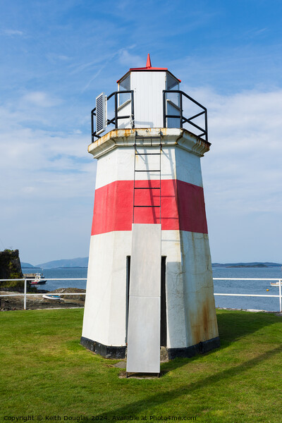 Crinan Lighthouse (portrait) Picture Board by Keith Douglas