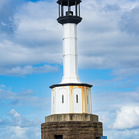 Buy canvas prints of Maryport Lighthouse (portrait) by Keith Douglas
