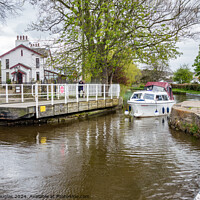 Buy canvas prints of Lancaster Canal Swing Bridge by Keith Douglas