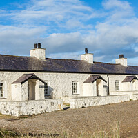 Buy canvas prints of The Pilots' Cottages on Llanddwyn Island, Anglesey by Keith Douglas