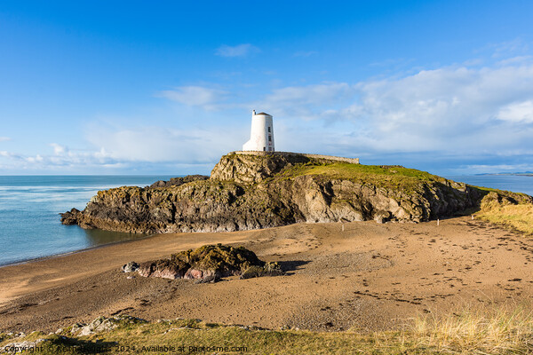 Tŵr Mawr lighthouse on Llanddwyn Island, Anglesey Picture Board by Keith Douglas