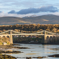 Buy canvas prints of The Menai Suspension Bridge on Anglesey by Keith Douglas