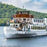 Buy canvas prints of Steamer Teal on Lake Windermere by Keith Douglas