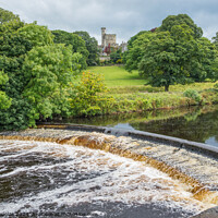 Buy canvas prints of Hornby Castle and the River Wenning by Keith Douglas