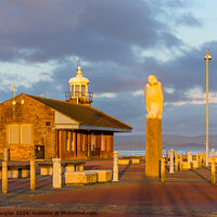 Buy canvas prints of Morecambe Stone Jetty Cafe and Mythical Bird at su by Keith Douglas