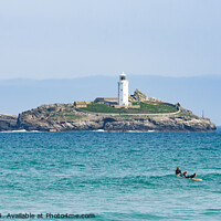 Buy canvas prints of Godrevy Cove and Island, Cornwall by Keith Douglas