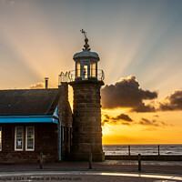 Buy canvas prints of Morecambe Lighthouse at Sunset by Keith Douglas