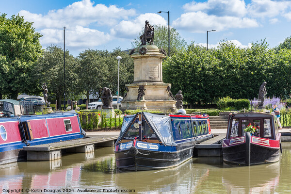 Boats moored in Stratford upon Avon Picture Board by Keith Douglas