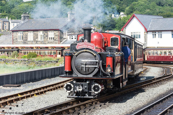 The steam engine, David Lloyd George at Porthmadog Picture Board by Keith Douglas