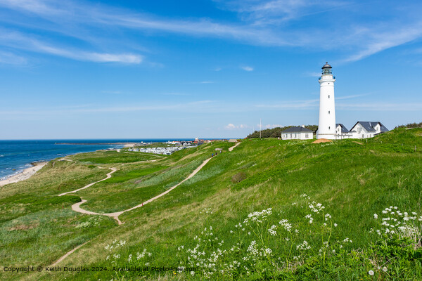 Hirtshals Lighthouse Picture Board by Keith Douglas