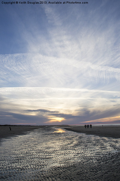 Brancaster Sunset Picture Board by Keith Douglas