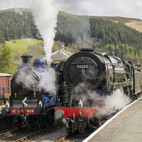 Buy canvas prints of Double steam by Keith Douglas