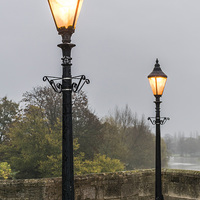 Buy canvas prints of  Two lamposts by Keith Douglas