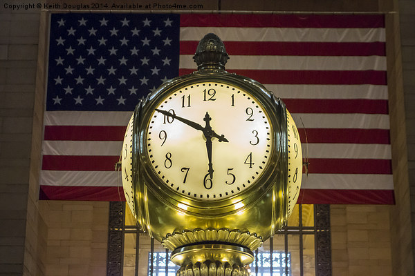 Grand Central Clock, New York, USA Picture Board by Keith Douglas
