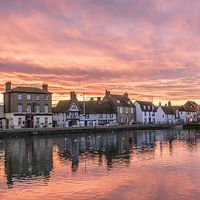 Buy canvas prints of Sunrise on the Causeway, Godmanchester by Keith Douglas