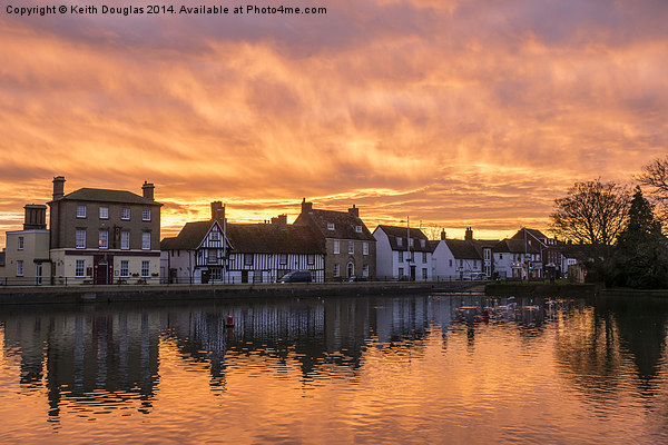 Godmanchester December Sunrise Picture Board by Keith Douglas