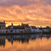 Buy canvas prints of Godmanchester December Sunrise by Keith Douglas