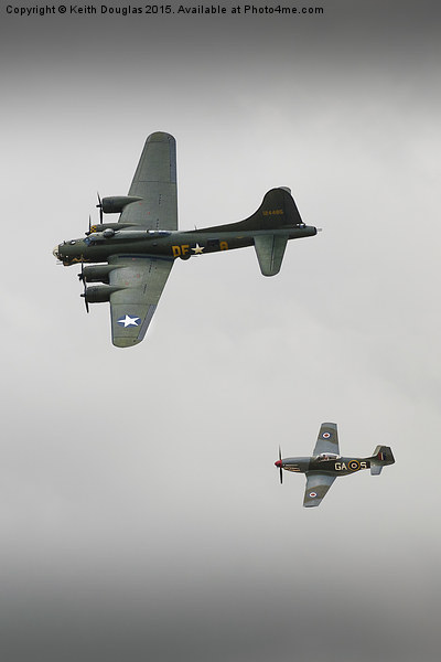 "Sally B" with Spitfire Picture Board by Keith Douglas