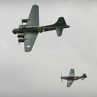 Buy canvas prints of "Sally B" with Spitfire by Keith Douglas
