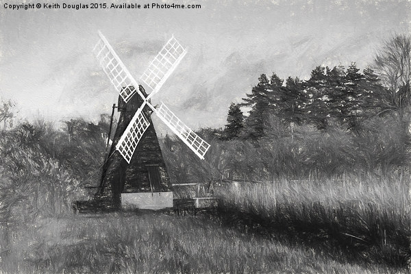  Windpump on the Fens Picture Board by Keith Douglas