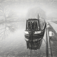 Buy canvas prints of Moored in the fog by Keith Douglas