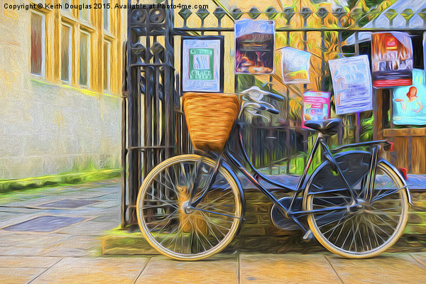 Bike and Basket Picture Board by Keith Douglas