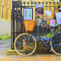 Buy canvas prints of Bike and Basket by Keith Douglas