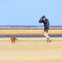 Buy canvas prints of  Beach Run by Keith Douglas