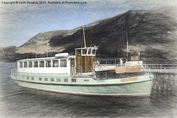 Ullswater Steamer Picture Board by Keith Douglas