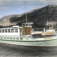 Buy canvas prints of Ullswater Steamer by Keith Douglas
