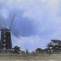 Buy canvas prints of  Burnham Windmill by Keith Douglas