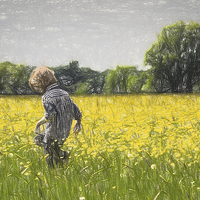 Buy canvas prints of Running through fields of gold by Keith Douglas