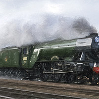 Buy canvas prints of The Flying Scotsman - back to steam by Keith Douglas