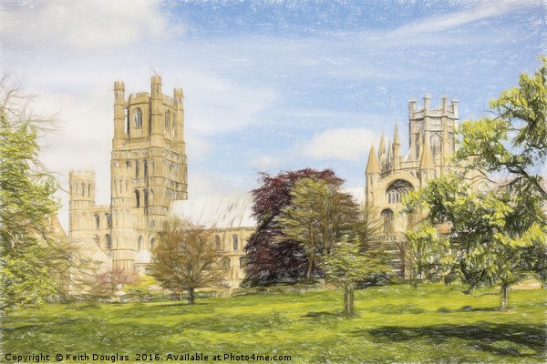 Ely Cathedral - from the South Picture Board by Keith Douglas