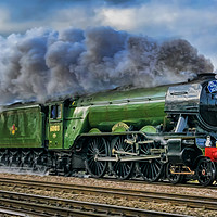 Buy canvas prints of Flying Scotsman steaming to the North by Keith Douglas