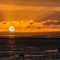 Buy canvas prints of Sunset across Morecambe Bay by Keith Douglas