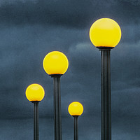 Buy canvas prints of Four lamps by Keith Douglas