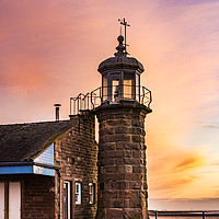 Buy canvas prints of Morecambe Lighthouse at Sunset by Keith Douglas