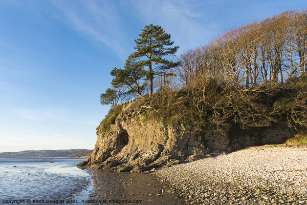 Silverdale sea cliff, cave and cove Picture Board by Keith Douglas