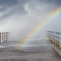 Buy canvas prints of Rainbow in the Waves by Keith Douglas