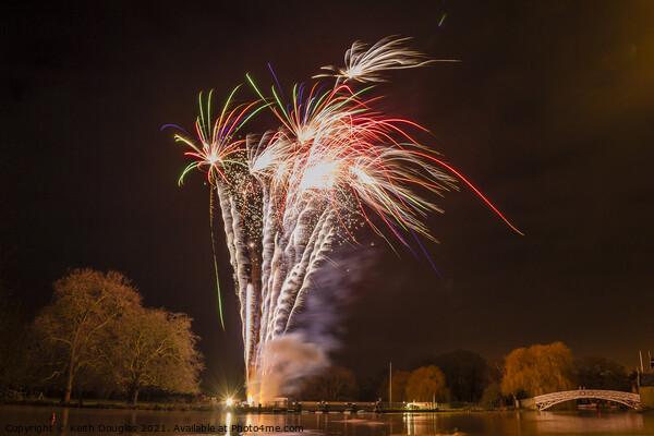 Fireworks at Godmanchester Picture Board by Keith Douglas