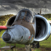 Buy canvas prints of Hawker Harrier display by Peter Orr